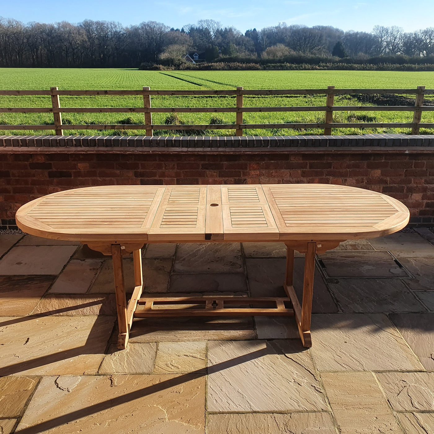 Teak Oval 180 - 240 cm Extending Table (Free Delivery) - Royal finesse