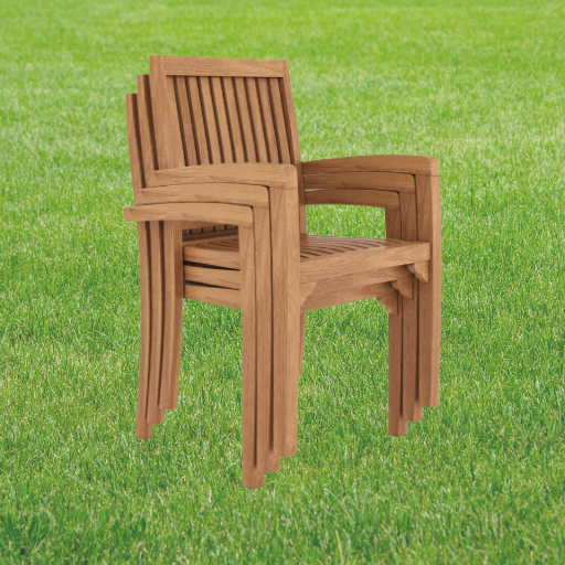 Teak Henley Stacking Chair (Price for 4)