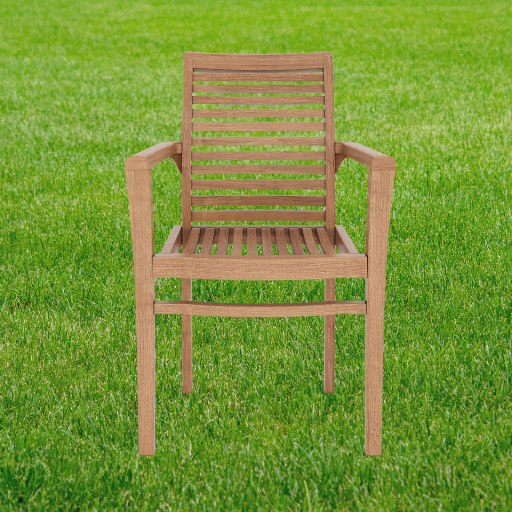 Oxford Teak Stacking Garden Chair - Space-Saving & Durable