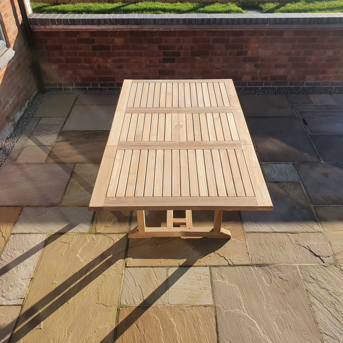 Teak Garden Table 180-240cm Extending Rectangle Teak Table - Royal finesse