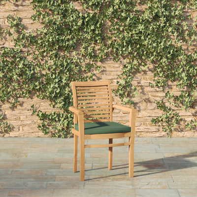 4 x Oxford Teak Stacking Chair and Cushion.