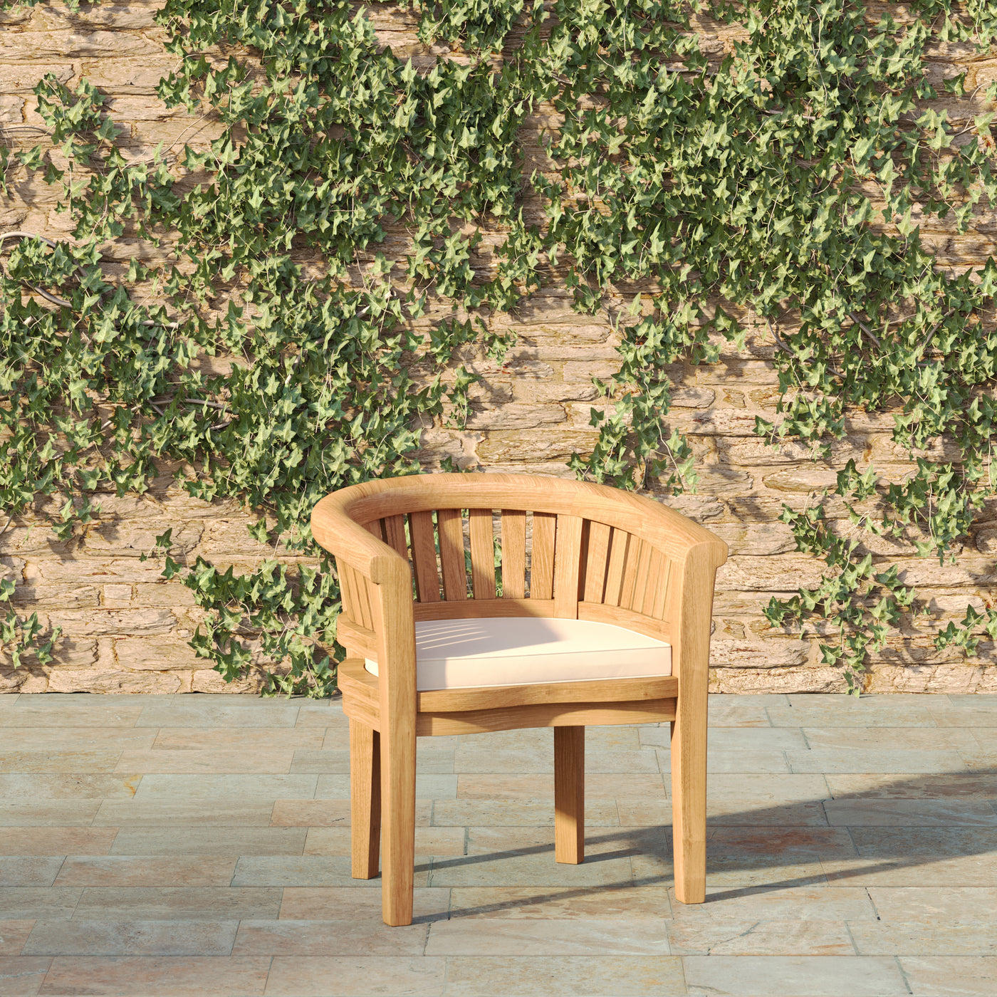 2 x San Francisco Teak Chairs and Cushions.