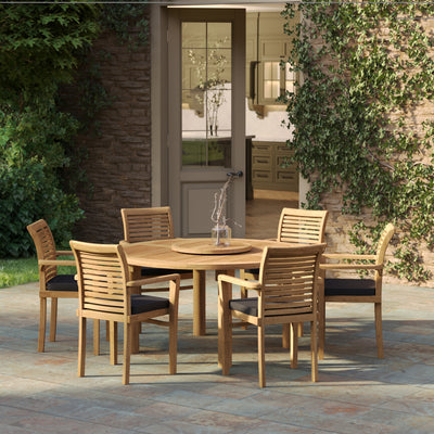 Teak 150 Maximus Set with 6 Oxford Stacking Chairs