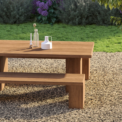 Belgravia Teak Dining Table with 2 Benches