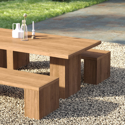 Belgravia Teak Dining Table with 2 Benches