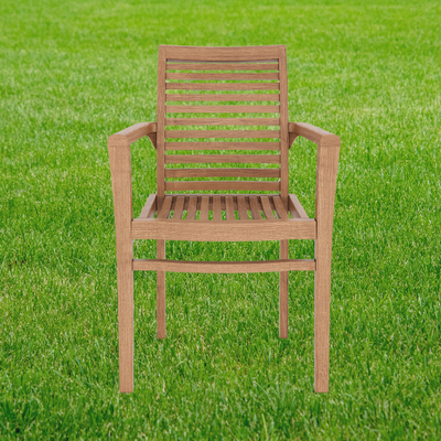 Ex Display Oxford Teak Stacking Chair Pack of 4