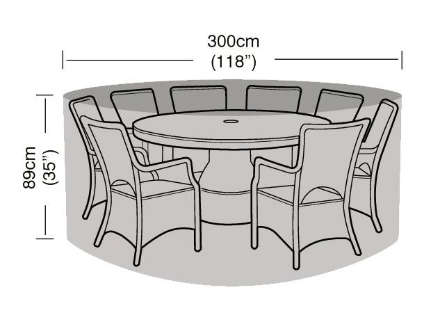 Teak Garden furniture Cover 180cm Set