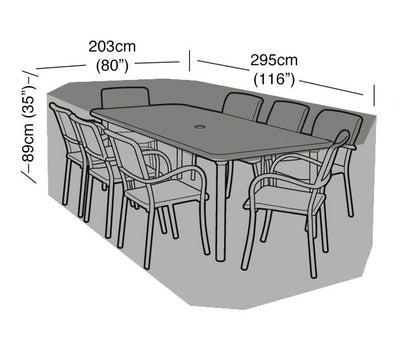 Teak Garden Furniture Set Cover 180-240