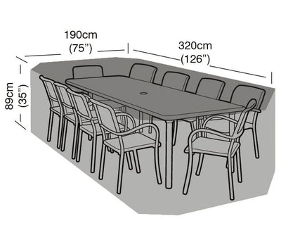 Teak Garden Furniture Set Cover 200-300cm