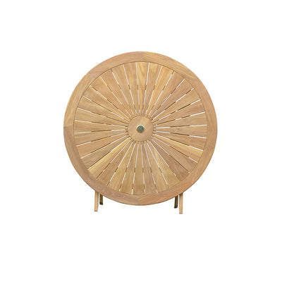 Teak Sunshine 120 cm Round Folding Table (Free Delivery) - Royal finesse