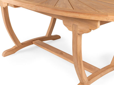 Teak 2 m Oval Sunshine Table (Free Delivery) - Luxus Teak